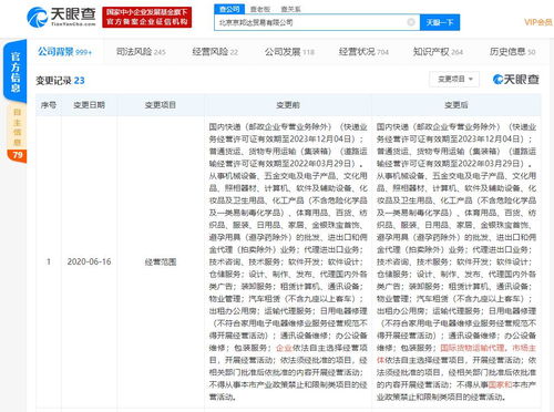 京東物流關聯公司經營范圍擴大，新增國際貨物運輸代理與國內貿易代理服務